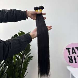 Sin procesar 100 humano crudo vietnamita virgen hueso recto Paquete de pelo visón camboyano virgen vendedor de cabello al por mayor extensión de cabello - Product Image 1