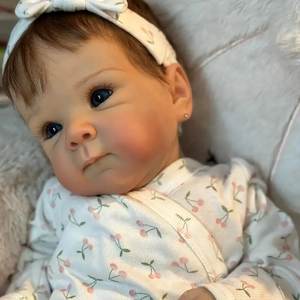 Peau 3D 49cm pleine Silicone <span class=keywords><strong>Reborn</strong></span> réaliste nouveau-né bébé poupée peut prendre le bain fille jouet pour enfants cadeau - Product Image 4