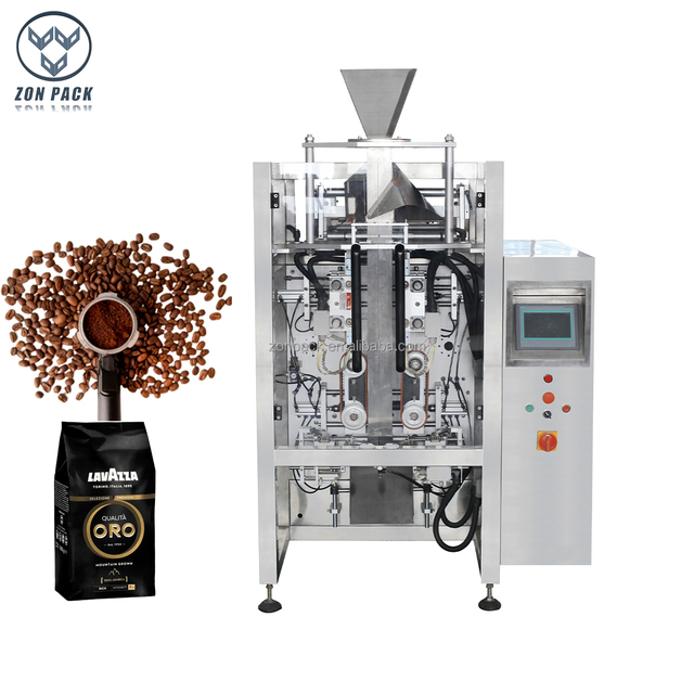 Automatic Rice Beans Grains Bag Vacuum Sealing Vffs Quad Bottom Bag Packing Machine
