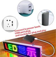 Écran d'affichage LED couleur 26cmX9.5cm, programmable par application, texte défilant, étanche pour extérieur, panneau publicitaire pour parking