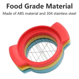 Cortador de huevos 3 en 1, cortador de huevos de acero inoxidable para huevos duros, utensilios de cocina apilables que ahorran espacio, cortador multifuncional - Product Image 2