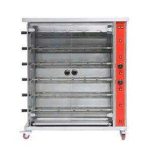 Equipment Stainless Steel Vertical Gas Chicken Rotisserie built-in ovens Stainless Steel Gas