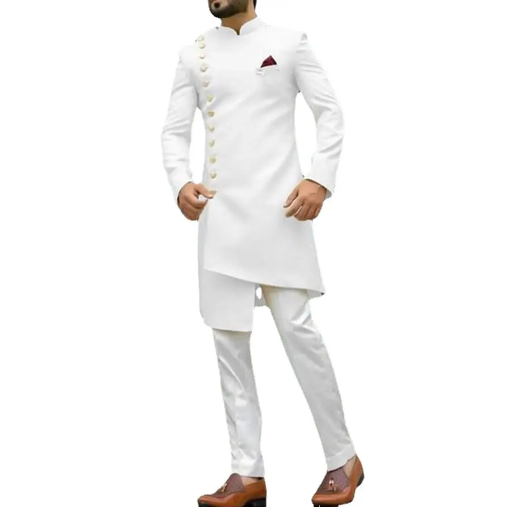 Latest Regular Design Men Suits Jacket Indian Style Suits Coat For Wedding Dress 2 Pieces Party Tuxedo Men's Formal Wear