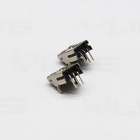 Conector de ángulo recto de doble fila hembra MINI USB Altura 9,8mm Posiciones 5P para placa Pcb o conector de carga de teléfono móvil