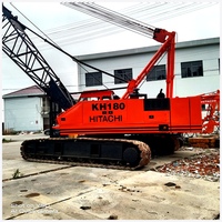 Grue sur chenilles Hitachi KH180 d'occasion, 50 tonnes, moteur Hino 150KW, machinerie de levage lourd hydraulique, d'origine japonaise, prête à être expédiée