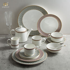Juego de Vajilla Nórdica de Cerámica JQY con Platos y Tazones, Tazones para Sopa, Juego de Porcelana para Café y Té, Suministros para Hoteles y Restaurantes - Product Image 1