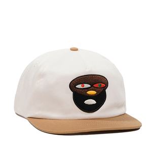 OEM Custom Logo 5 Panel Unstructured Flat Brim Snapback Cap Cotton Contrast Color Embroidery Patch <b>Hat</b> With Leather Metal Buckle - Product Image 3