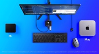 Commutateur KVM USB FHD 2 ports ATEN CS22HF avec câble