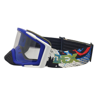 Lunettes de moto anti-UV, anti-buée, à monture intégrale, avec sangle réglable, protection UV %, pour course de moto, moto tout-terrain, motocross MX, lunettes à système roll-off