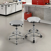 Tabouret rotatif en acier inoxydable antistatique à haute levée chaise en spirale moderne pour atelier meubles de laboratoire scolaire pour