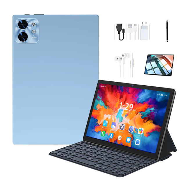Factory Wholesale M50 10.1 Inch Android 15 8GB 256GB Support for Wifi 3G 4G Calling Tablet PC With Keyboard Case Mouse for Study