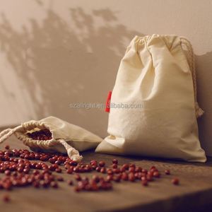 Organic Cotton Linen Canvas Muslin Recyclable <b>Drawstring</b> Packing <b>Pouches</b> for Food Promotions & Craft with Customizable Size - Product Image 2
