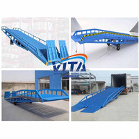 En ucuz fiyat depo 8 Ton 10 Ton mobil Dock rampası/ayarlanabilir hidrolik iskele rampa/konteyner yükleme rampaları