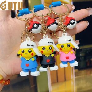 Llavero de plástico de Pikachu de Pokémon, lindo pato, tortuga Kajeni, accesorios colgantes para mochila de hombre y mujer, venta al por mayor - Product Image 2