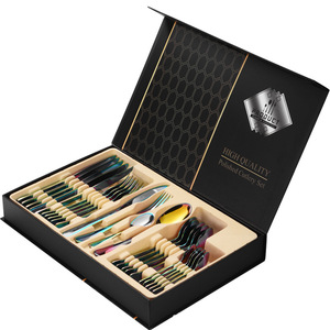 Couverts en acier inoxydable 24 pièces, ensemble de boîtes cadeaux améliorées, produit <span class=keywords><strong>2022</strong></span>, fête des mères - Product Image 4