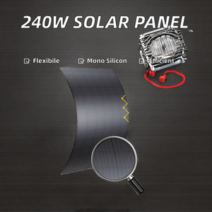 Panneau Solaire Monocristallin Flexible Extérieur Haute Efficacité 240W/250W 36V pour Toits, Caravanes, Remorques, Bateaux, Tentes - Product Image 2