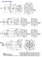 Moteurs hydrauliques orbitaux série BM6 pour machines d'excavation, équipements de levage et machines agricoles, à large déplacement de 500 cm