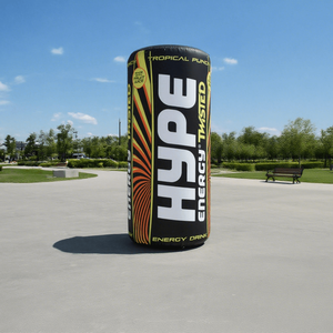 Hype Energy, columna de pantalla iluminada personalizada, publicidad exterior, farola inflable para promoción de bebidas energéticas, soplador de aire - Product Image 1