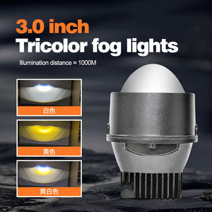 Tres <span class=keywords><strong>colores</strong></span>, lente bi-proyector <span class=keywords><strong>de</strong></span> 3 pulgadas, luces antiniebla LED <span class=keywords><strong>de</strong></span> doble haz Alto y Bajo para coche, faros delanteros universales <span class=keywords><strong>de</strong></span> 12V para vehículos <span class=keywords><strong>Toyota</strong></span> Honda - Product Image 3