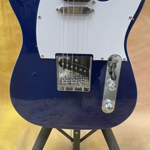 Corps de guitare électrique en acajou bleu TL, finition brillante, 6 cordes, manche en bois massif, pièces chromées SS, livraison rapide - Product Image 2