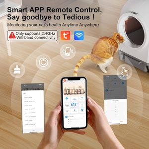Caja de arena para gatos inteligente completamente cerrada y autolimpiante, nueva caja de arena y accesorio para inodoro de plástico automático para gatos - Product Image 3