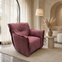 Fauteuil d'appoint moderne en tissu confortable, vente directe d'usine Foshan, pour la maison, l'hôtel, l'appartement, chaise de loisirs