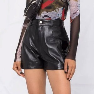 Service OEM, design personnalisé, shorts en cuir pour femmes, coupe ajustée, respirant, vêtements d'hiver, nouvelle arrivée, shorts en cuir pour femmes - Product Image 5