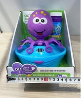 Machine à bulles Octopus avec solutions de recharge soufflant des bulles pour s'amuser en été en plein air pour les enfants