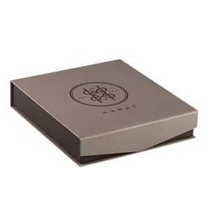 Embalaje Biodegradable de papel de cartón personalizado para reloj, caja de joyería magnética con forma de libro con Logo