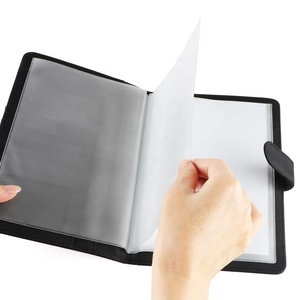 Lưu Trữ Đen Da <span class=keywords><strong>A4</strong></span> A5 Kích Thước Danh Mục Đầu Tư Giấy PU Bìa 4 Trang Inners Tập Tin Thư Mục Đối Với Quà Tặng - Product Image 6