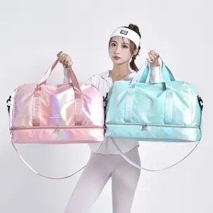 2024时尚健身房运动包手提美容激光虹彩运动包防水旅行运动健身房行李袋