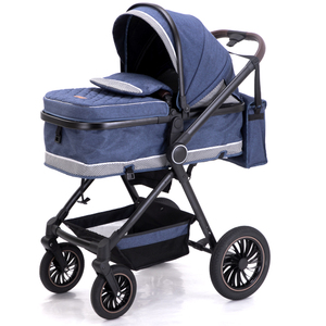 Cochecito de bebé de lujo 3 en 1, carrito de coche de lino, cochecitos, carrito plegable, andador y portador para bebés - Product Image 1