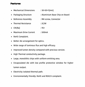 ซีรีย์ซังมาตรฐานสีขาว FL36COB3030ไฟ LED 95 + CRI สำหรับเทคโนโลยีแสงสว่างของโรงงานอุตสาหกรรม - Product Image 4