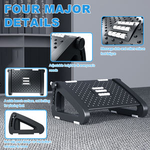 Verstelbare duurzame kunststof voetsteun met massageknopen Roller MultiColor bureaustoel voetsteun Ergonomisch gekanteld ontwerp - Product Image 3