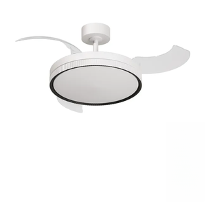 Ventilateur de plafond moderne à 3 pales rétractables de 42 pouces avec moteur DC, lumière LED, télécommande, pour la maison, l'hôtel, le bureau - Product Image 1