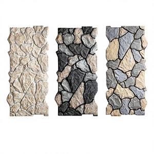 Pierre culturelle irrégulière en PU légère, grande dalle, pour mur de fond, en polyuréthane, type galet et champignon - Product Image 1