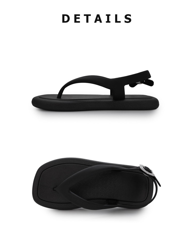 Fashion Solid Color Clip-toe Sandals Beach Holiday Students Flats Slippers Girls Sandals