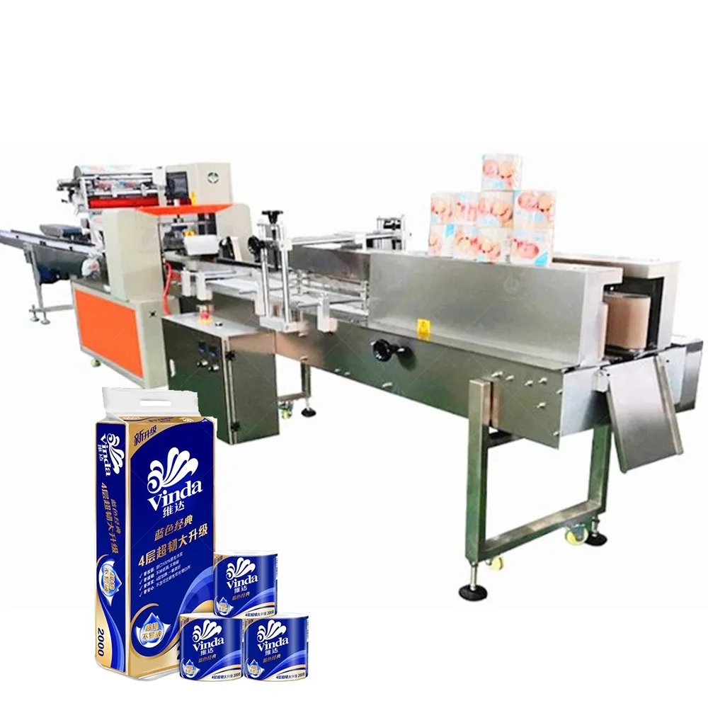 Turkey Full Automatic Industrial Toilet Tissue Making Packing Plant Machinery 2 T/day Kitchen Toilet Paper Roll Making Machine