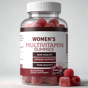 Ahududu Aromalı Kadınlar İçin Multivitamin Jelibonları Biotin C/E Vitamini 60 Adet Sindirim Enerji Desteği |   Fabrika Doğrudan Toptan Satış - Product Image 1