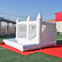 Château gonflable blanc avec toboggan gonflable Offre Spéciale Mini Pvc rebond sautant maison videur avec toboggan pour enfants enfants adultes