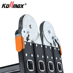 Échelle pliante 6 en 1 EN 131 Aluminium noir 4x9 4x8 4x7 4x6 Échelle polyvalente 4x5 4x4 4x4 4x3 Échelle pliante à marches - Product Image 3