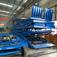 Rampe de quai et niveleur hydraulique mobile de 10 tonnes à mât vertical, résistant à la pluie, pour rampes de bateaux, vente en gros