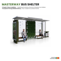 Green Plant Basin Design Bus Shelter Eco-Friendly City Bus Station Publicidad Cajas de luz para la venta