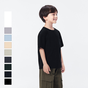 T-shirt personnalisé pour enfants 230g 240g 300g 100% coton de haute qualité, épaules tombantes, t-shirt en coton uni pour filles et garçons - Product Image 5