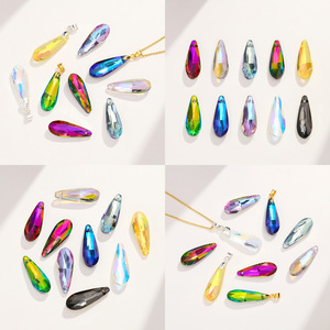 Perles en verre cristal en forme de goutte d'eau multicolores de Nantong pour accessoires de bijoux DIY - Product Image 4