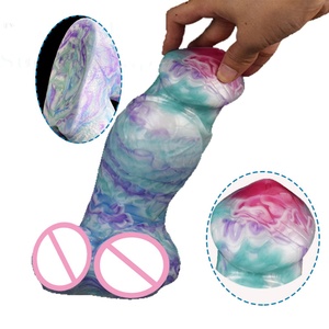 FAAK Large Wolf Knot <b>Dildos</b> Silicone Multi Color Thick Anal Plug Big Dong Fantasy Sex Toys Shop Erotic Products - Product Image 1