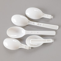 Cuillère en plastique jetable pliable, meilleure vente 1 pièce, cuillère à salade en plastique pour gâteaux aux fruits, couverts en plastique