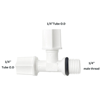 JACO 7544 Conector de Tubo de 1/4 Pulgada, Accesorios de Conexión de Agua de Alta Calidad para Tubos de Ósmosis Inversa