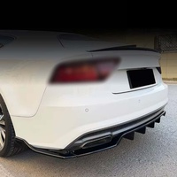 Diffuseur de pare-chocs arrière en ABS noir brillant et motif carbone, pièces de modification compatibles avec Audi A7 2015 à 2017