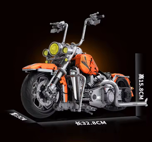 60531 HALEI Electroplated 1:5 Motorcycle High-Difficulty Educational Assembly Building <b>Blocks</b> Children's Toy - Product Image 6